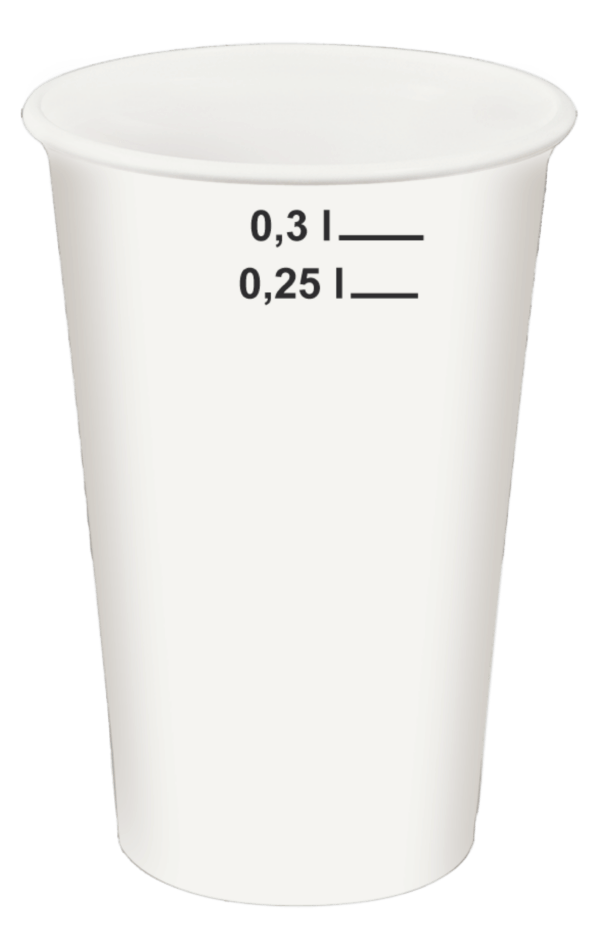 HARD PAPER CUP MADE FROM VIRGIN FIBER WITHOUT PLASTIC COATING